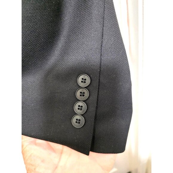 Charisma Cashmere Black Men Blazer Jacket Size 42R Two-Button Single-Breasted No - Picture 6 of 15